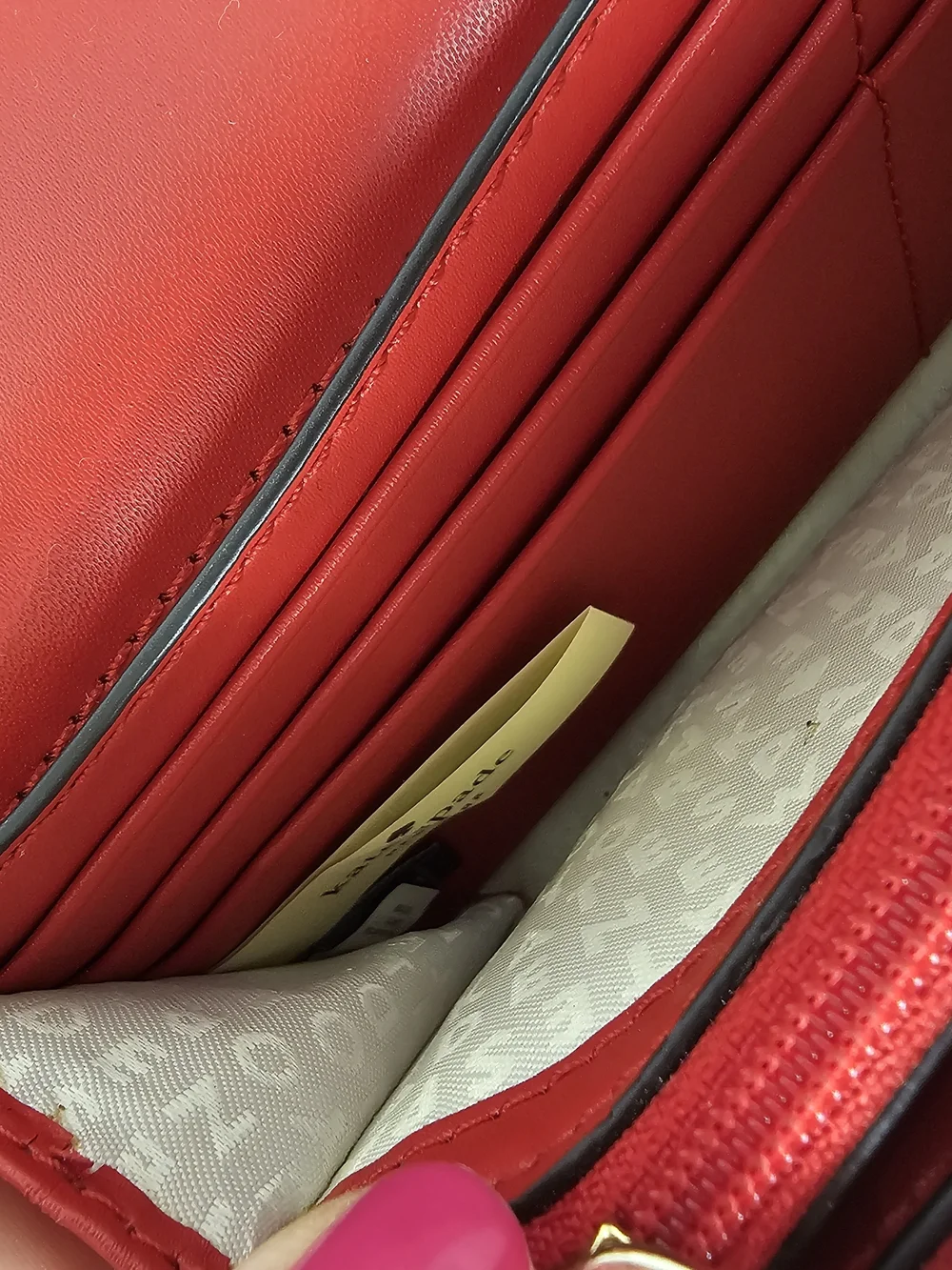 Kate Spade New York Red Pebble Leather Flap Continental Long Wallet - See Images